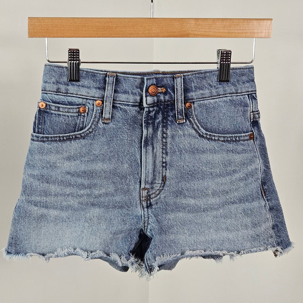 Madewell Blue Denim Cut-Off High Waist Jean Short Shorts | Women's 23